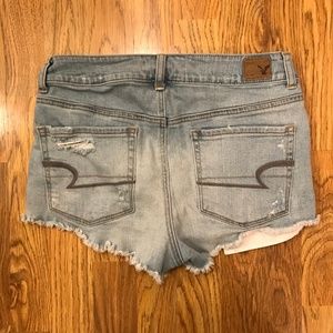American Eagle Stretch Hi-Rise Shortie Distress 8